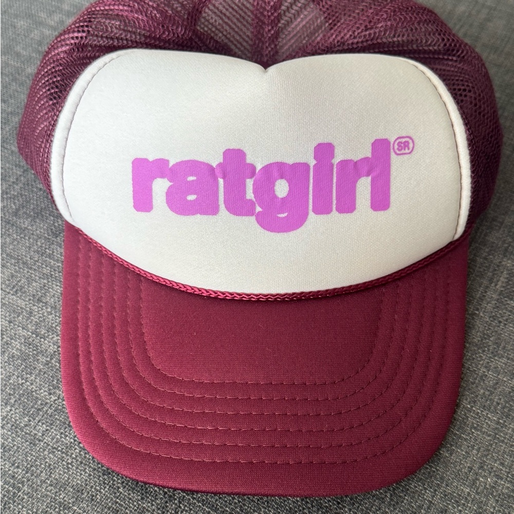 Stray Rats Ratgirl Trucker Hat in Burgundy